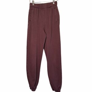 GAP High Rise Boyfriend Joggers in Deep Rich Purple, Size S Tall